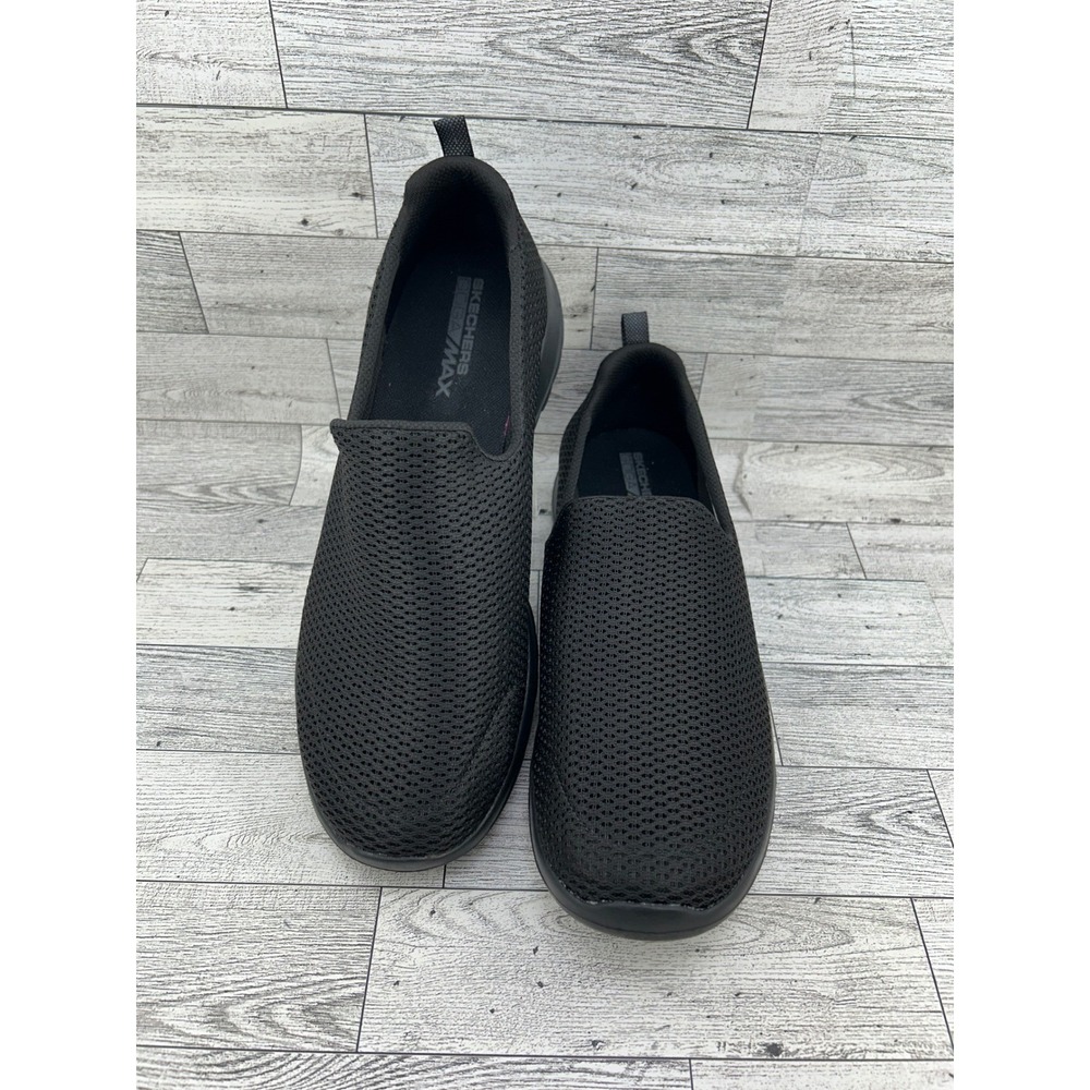 Skechers GoWalk Joy Women Sz 9.5 Black Mesh Slip On Walking Shoes 15600 BBK